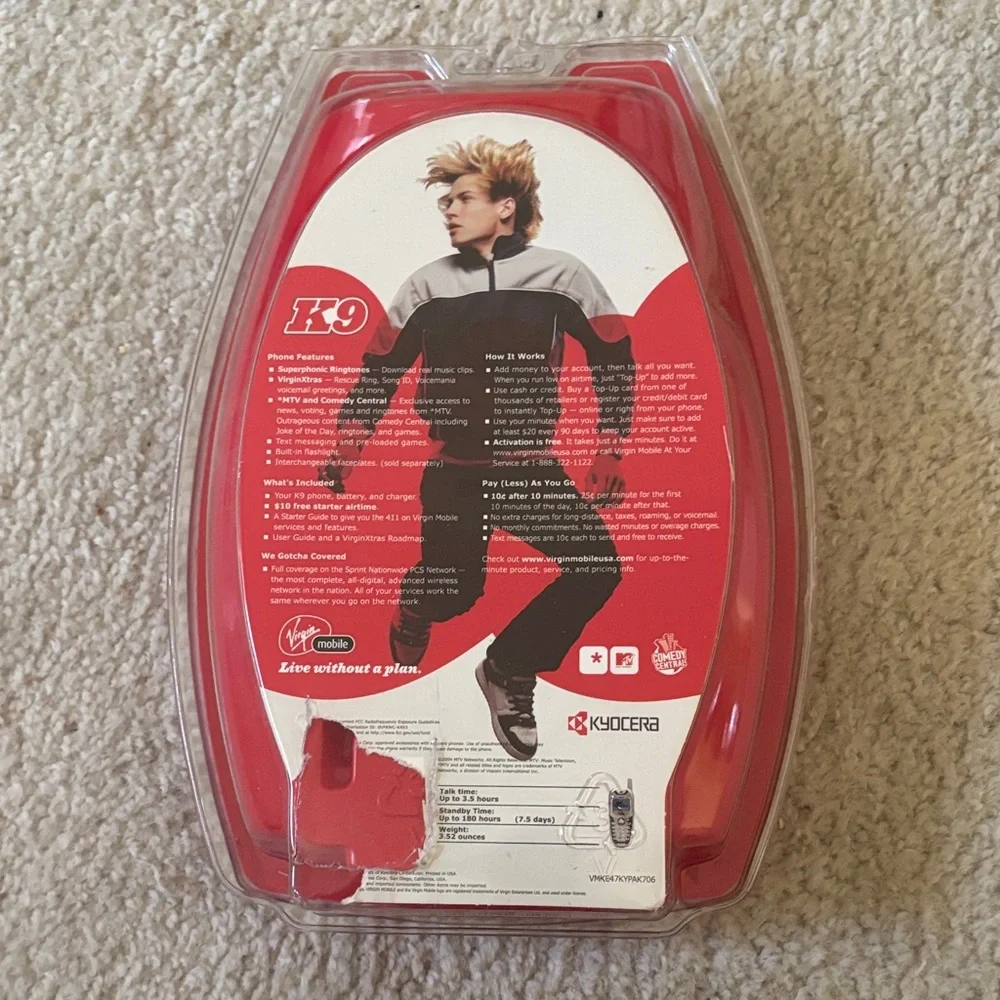 K9 Pay-As-You-Go Cell Phone - Red